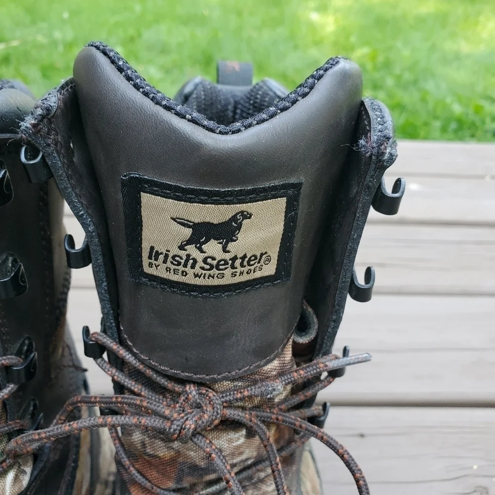 Irish‎ Setter Red Wing Ridge Topper 9” Boots Waterproof Mossy Oak Brown Men's 12